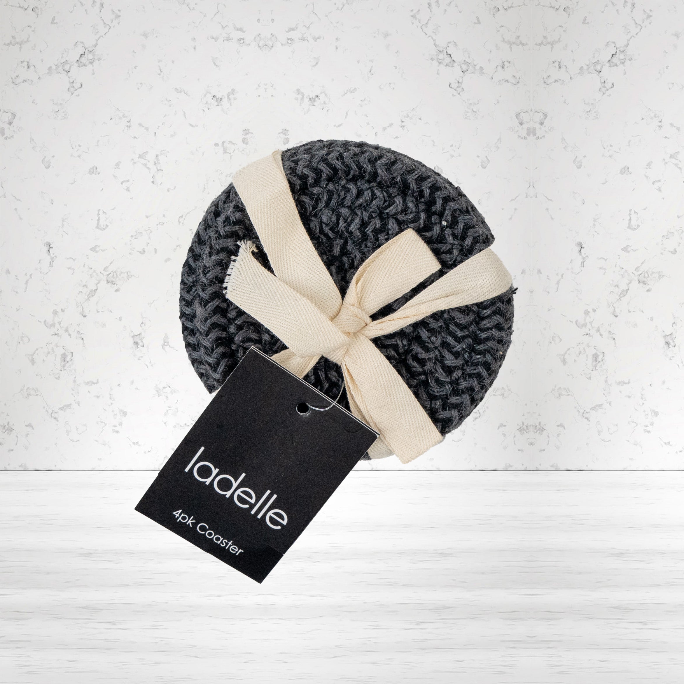 Ladelle Nixon Black Coasters Set of 4