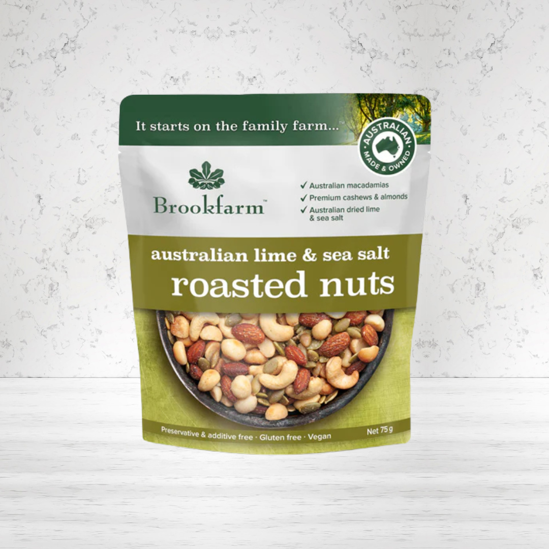 Brookfarm Australian Lime and Sea Salt Roasted Nuts 75 grams