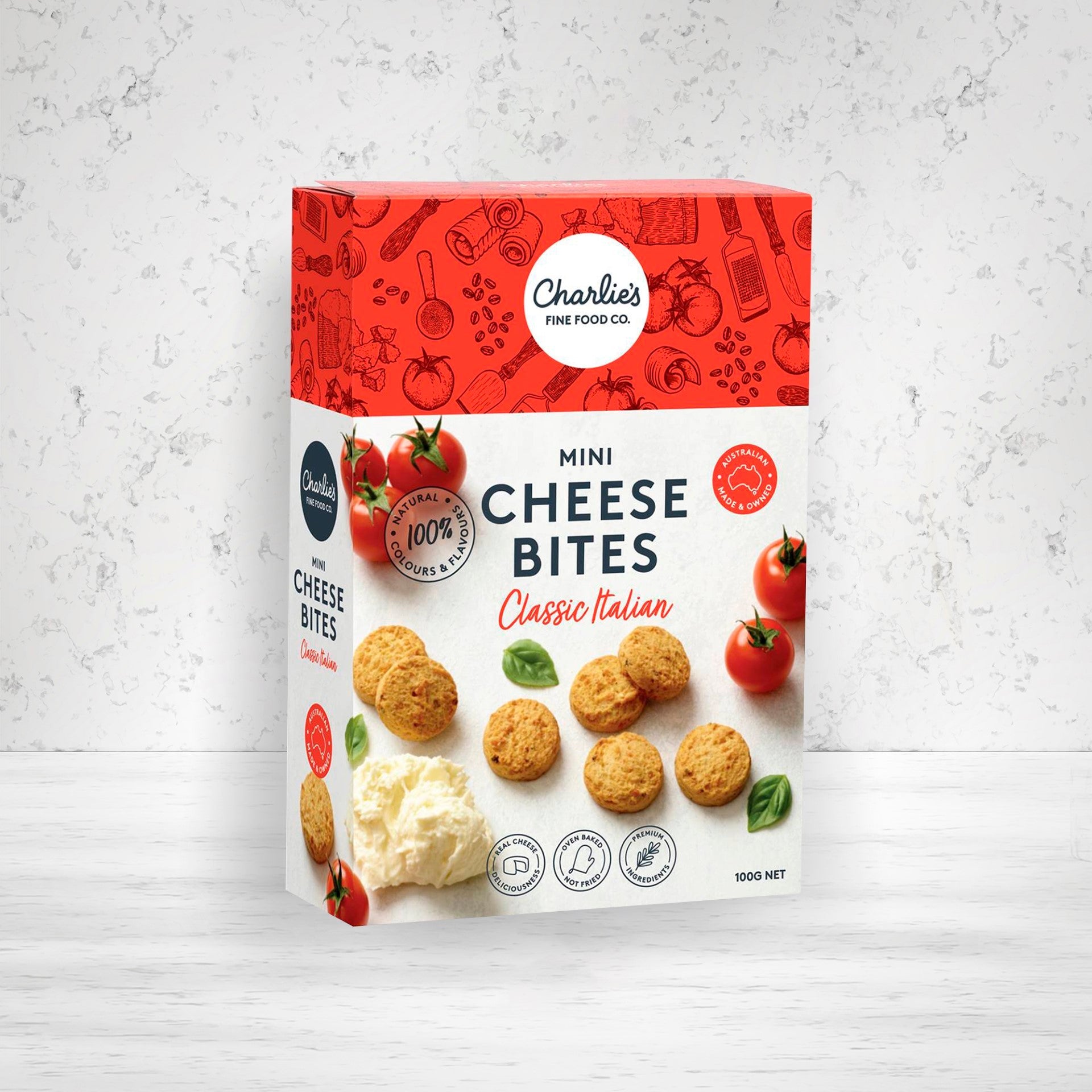 Charlie's Classic Italian Mini Cheese Bites 100 grams