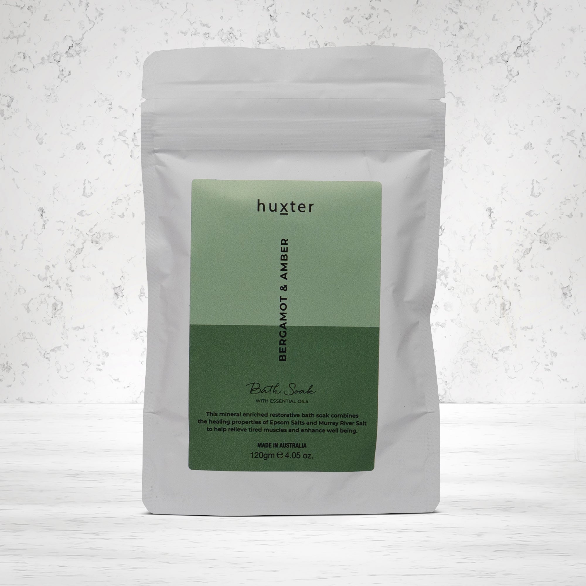 Huxter Bath Soak Bergamot and Amber 120 grams