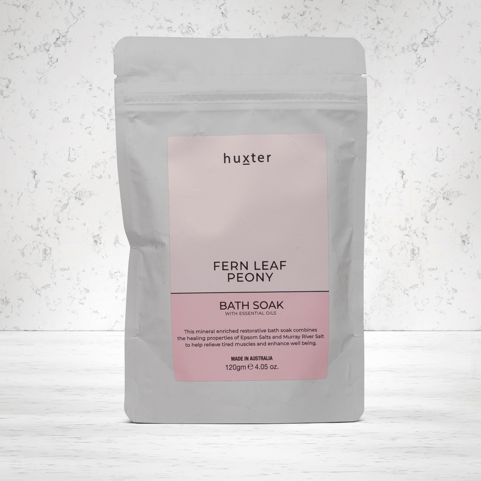 Huxter Bath Soak Fern Leaf Peony Pastel Pink 120 grams