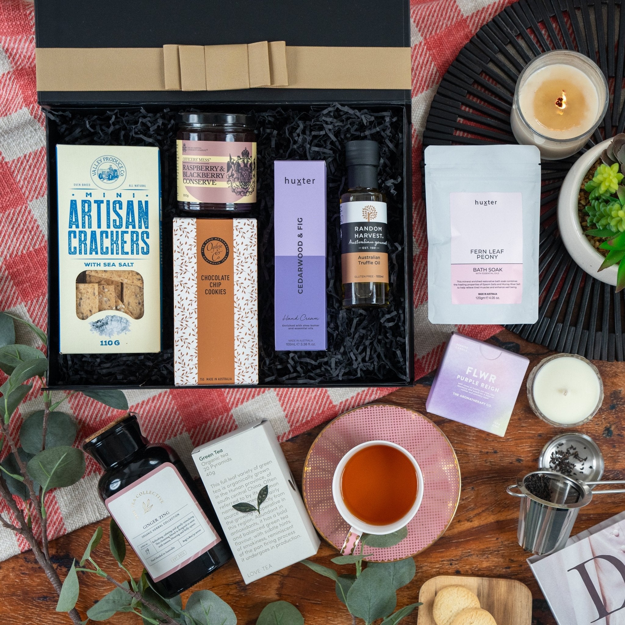 Tea and Treats Deluxe Hamper - The Hamper Boutique Co